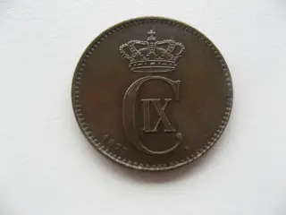 Flot delfin bronze 2 øre 1875,