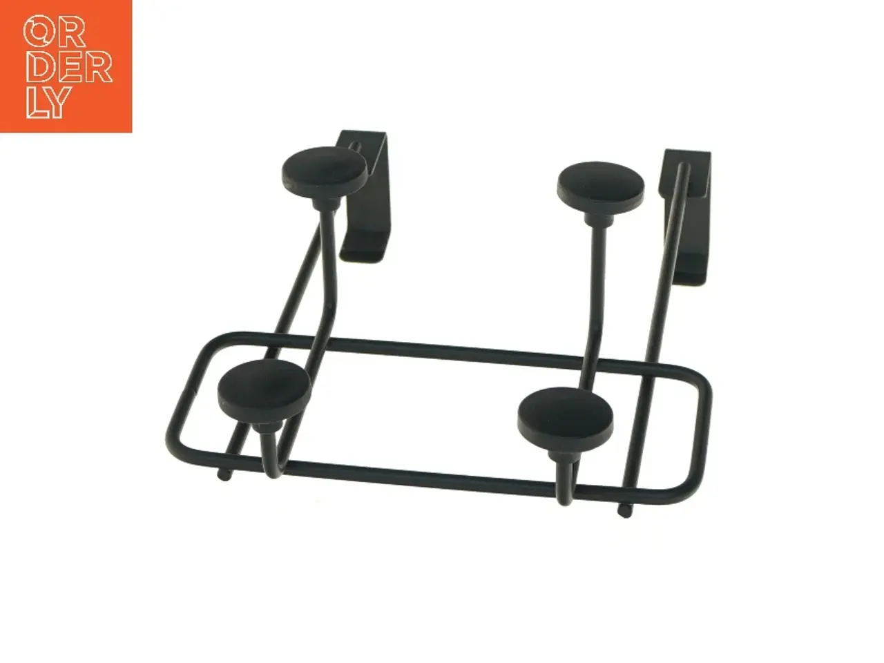 Billede 3 - Sort dørkrog med knager (str. 29x18 cm)