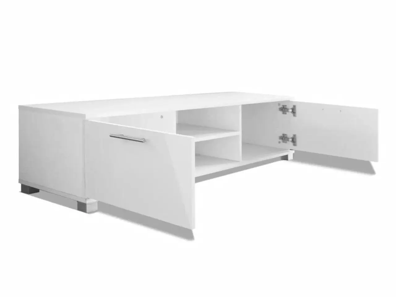 Billede 4 - Tv-bord i hvid højglans - 120 × 40,5 × 35 cm