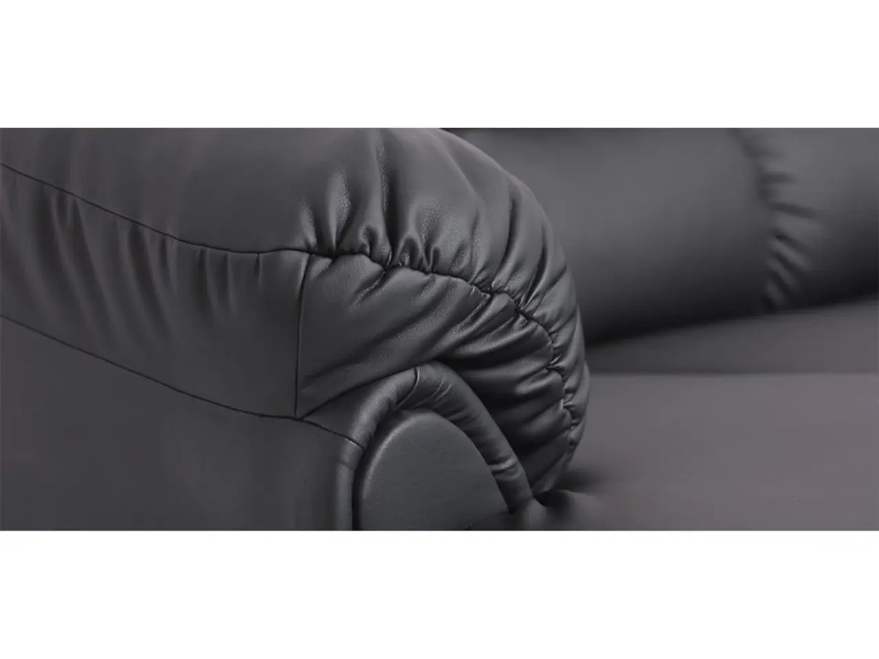 Billede 4 - Tønder 3 pers. sofa - Sort tekstillæder