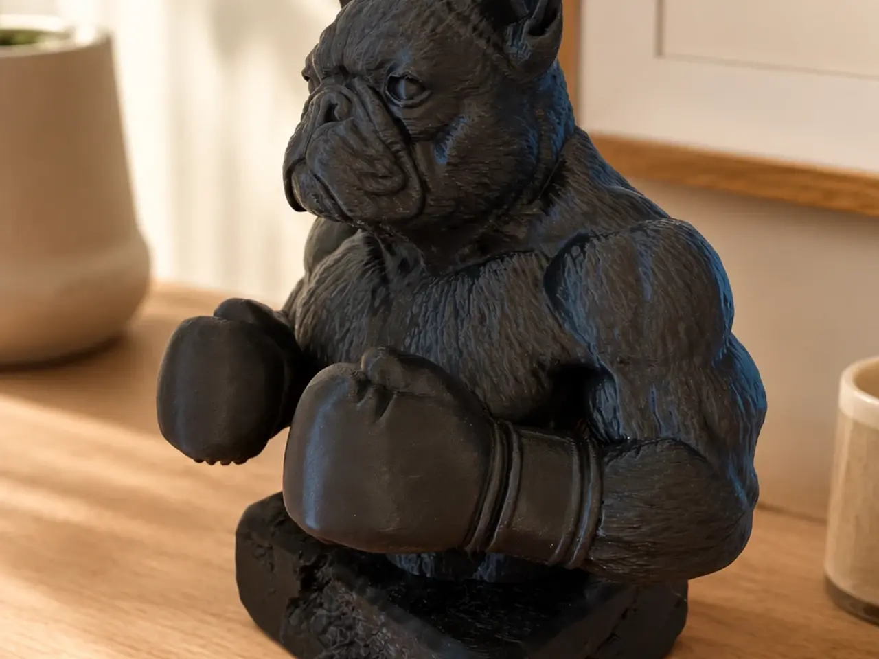 Billede 3 - Fransk bulldog boxer figur - 16cm