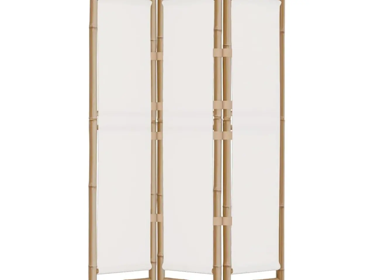 Billede 5 - Rumdeler med 3 paneler i bambus og cremehvid kanvas - 120 x 180 cm