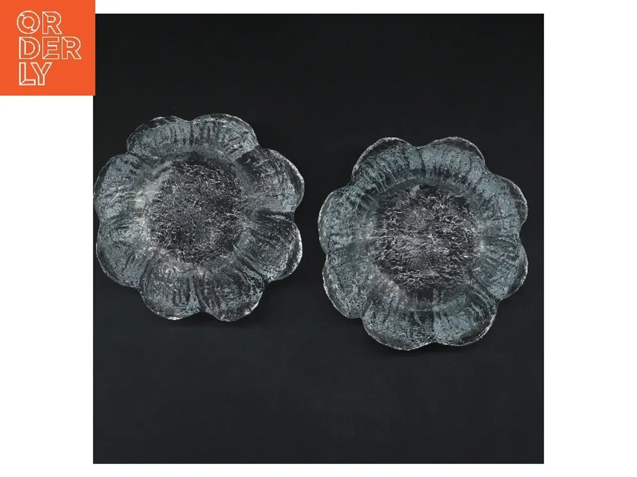 Billede 3 - Glasskåle, blomstermønster (str. 13,5 cm)