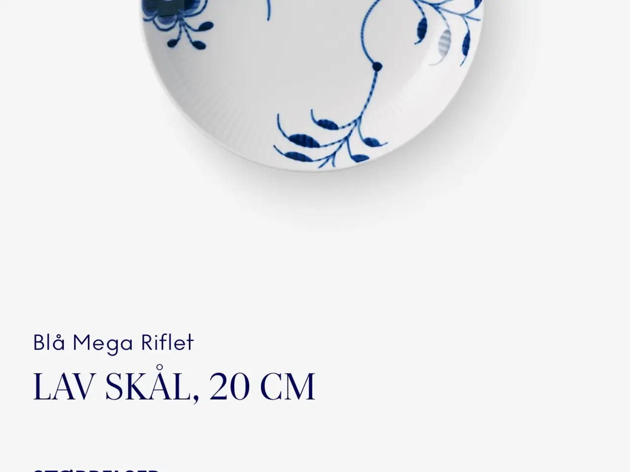 Billede 3 - Royal Copenhagen - Blå Mega Riflet