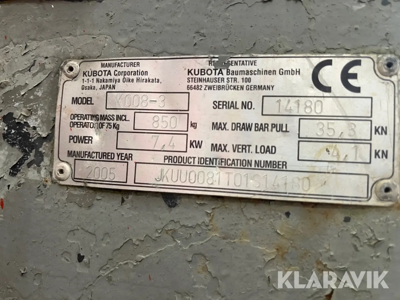 Billede 6 - Gravemaskine Kubota K008-3