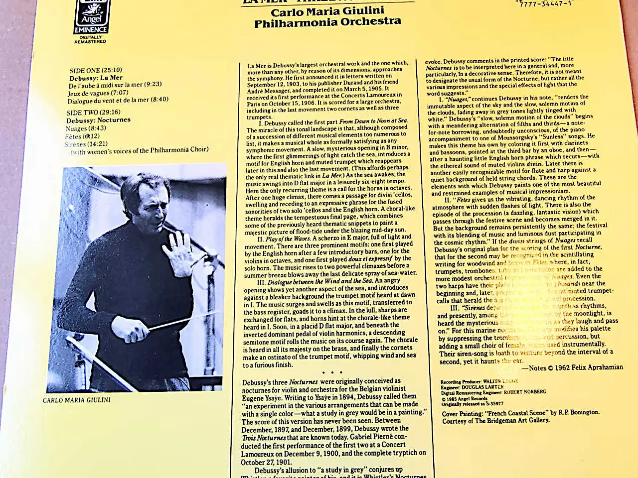 Billede 2 - Debussy: La Mer + 3 nocturnes, Giulini - LP
