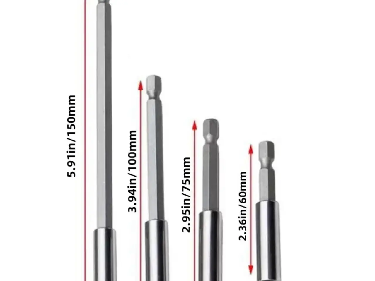 Billede 1 - 4 x magnetisk bitsholder 6-15 cm