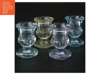 Glaslysestager sæt af 4 (str. 4 stk 6,5 cm)