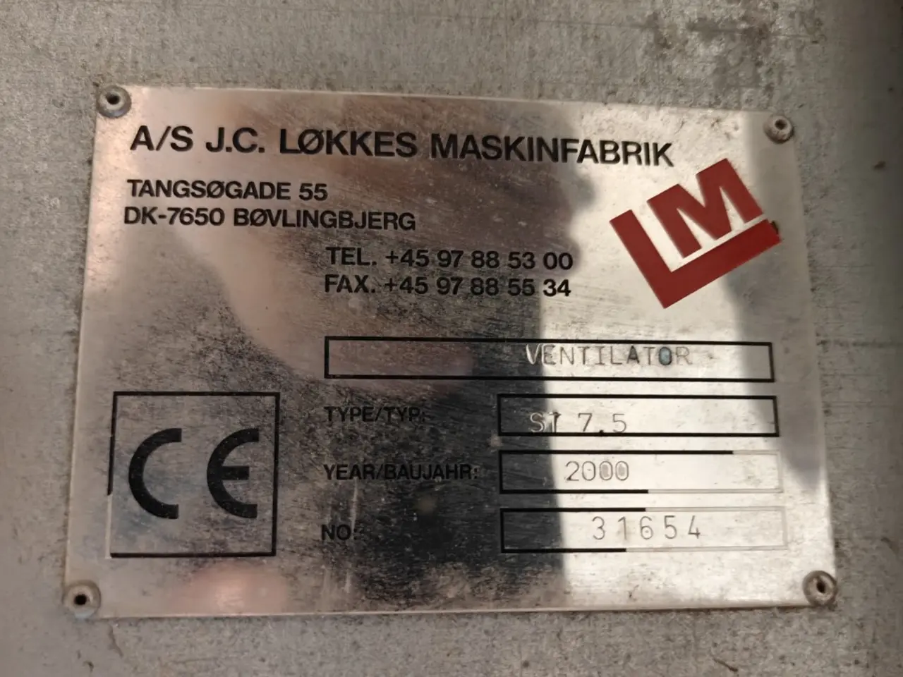 Billede 3 - J.C. Løkkes ST 7,5 kornblæser / kornventilator