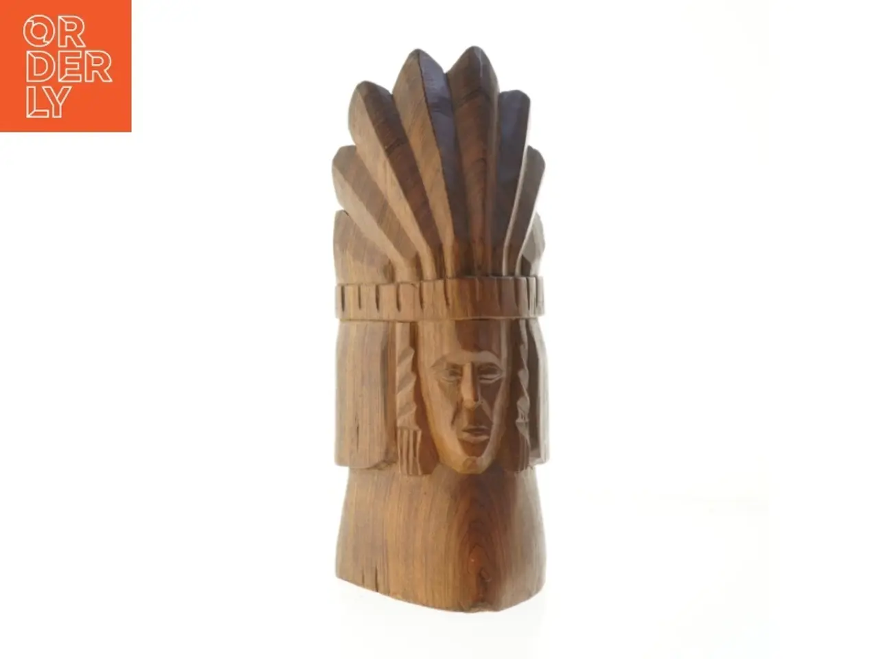 Billede 1 - Udskåret træfigur 34 cm (str. 34 cm)