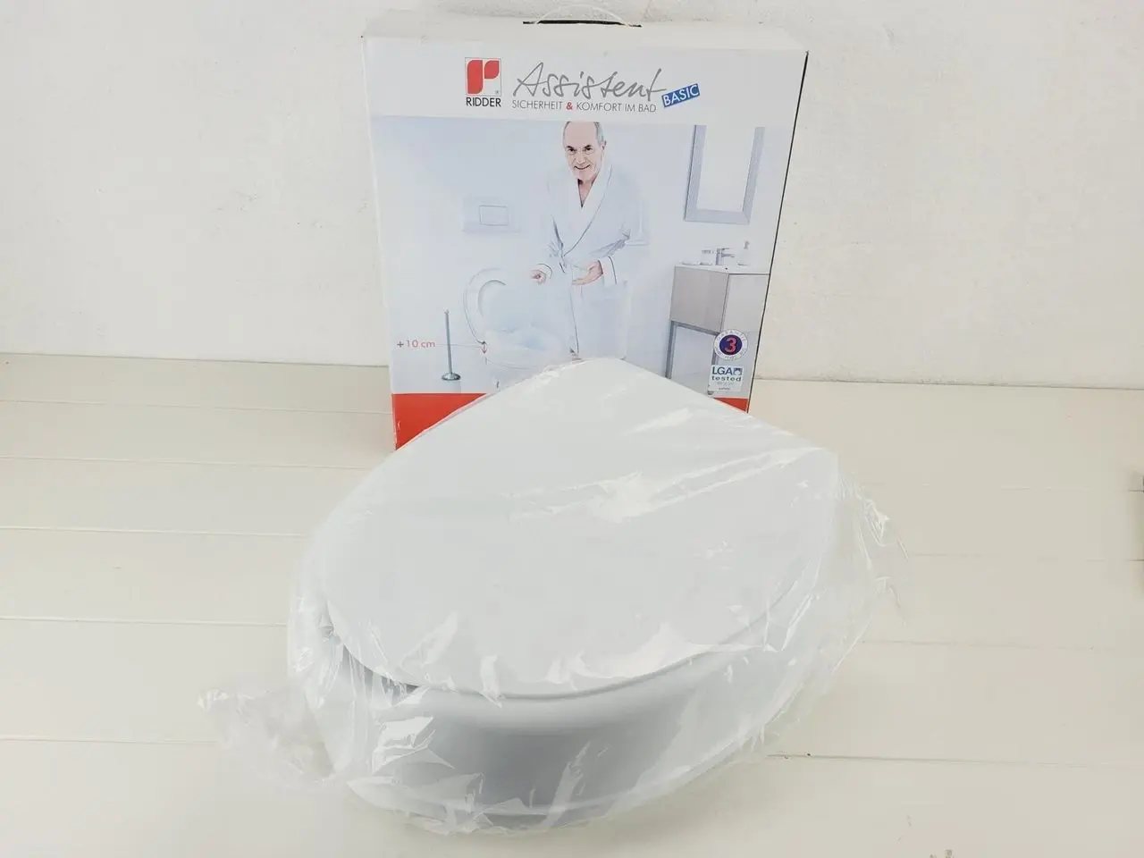 Billede 2 - Ridder Comfort Toiletforhøjer med låg - 10 cm høj
