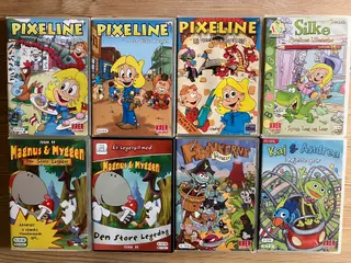 7 pc spil for børn Pixeline, Magnus & Myggen m.fl