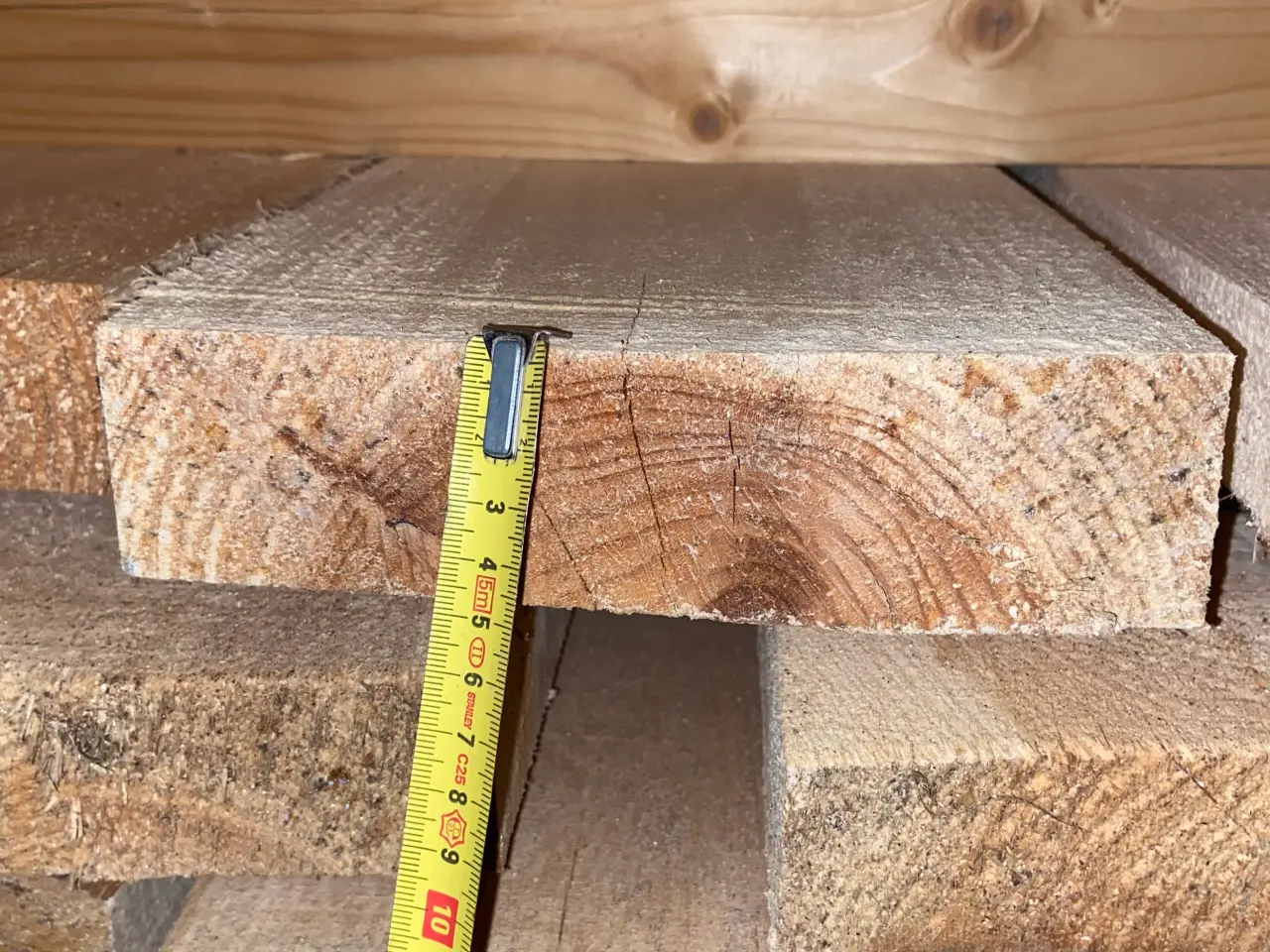 Billede 1 - Tømmer 5 x 20 cm længde 3,6 mtr./ 12 stk