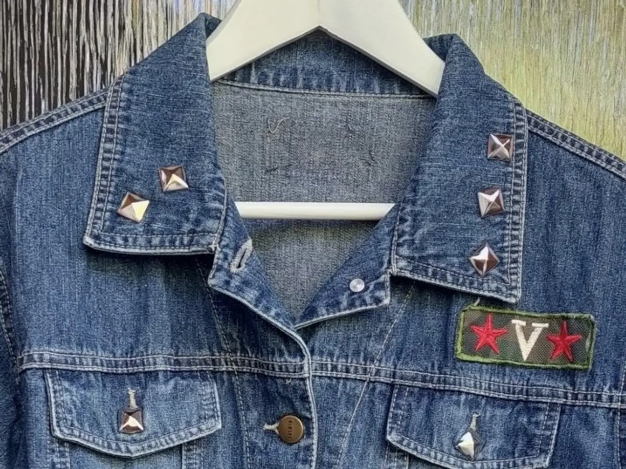 Billede 3 - Jeansjakke - Cowboyjakke - Pyntenitter
