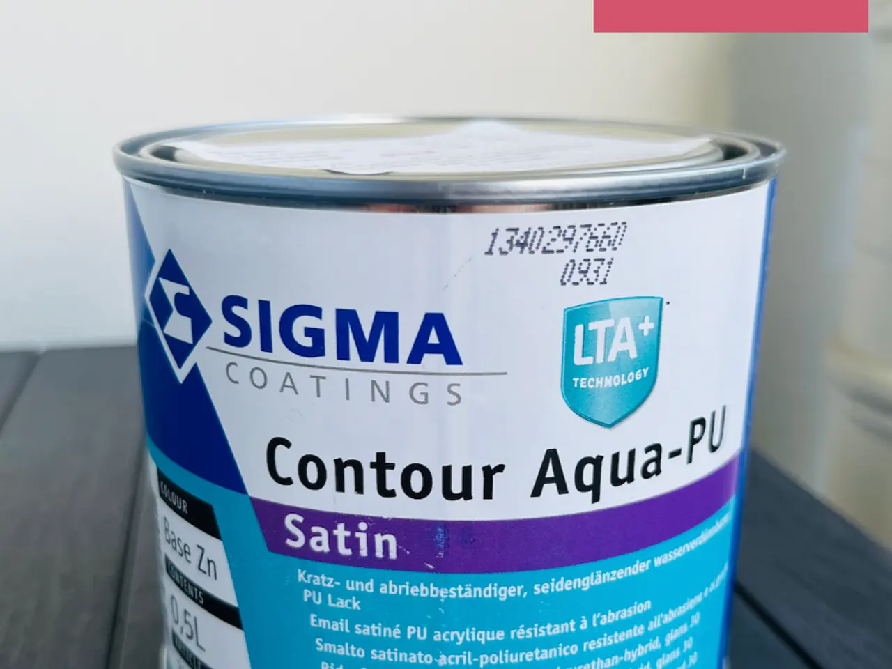 Billede 1 - NY! Pink maling, Sigma Contour Aqua-PU Satin 0,5 L