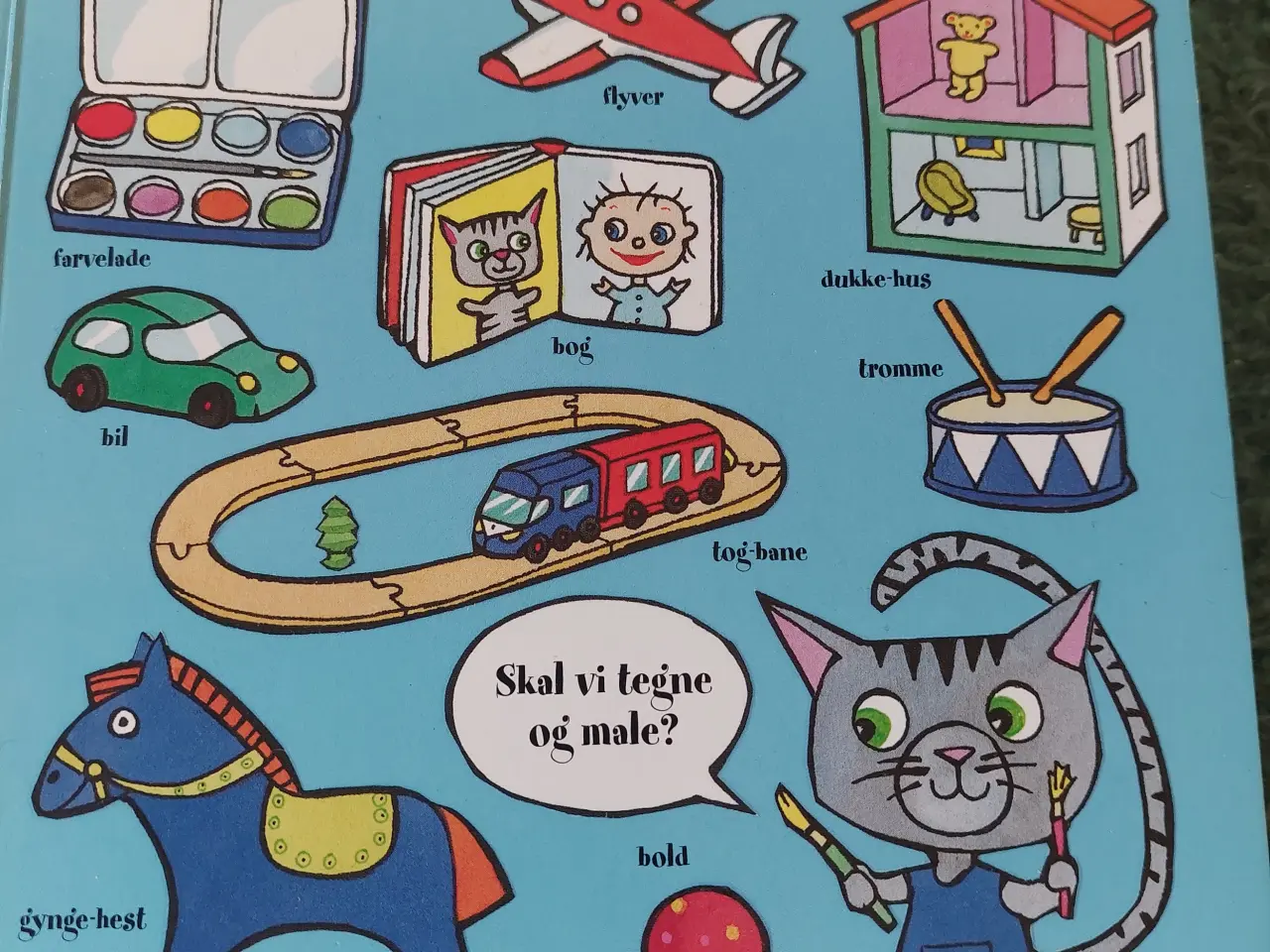 Billede 2 - Børnebog Lillen og Kat m Ting i Hjemmet 