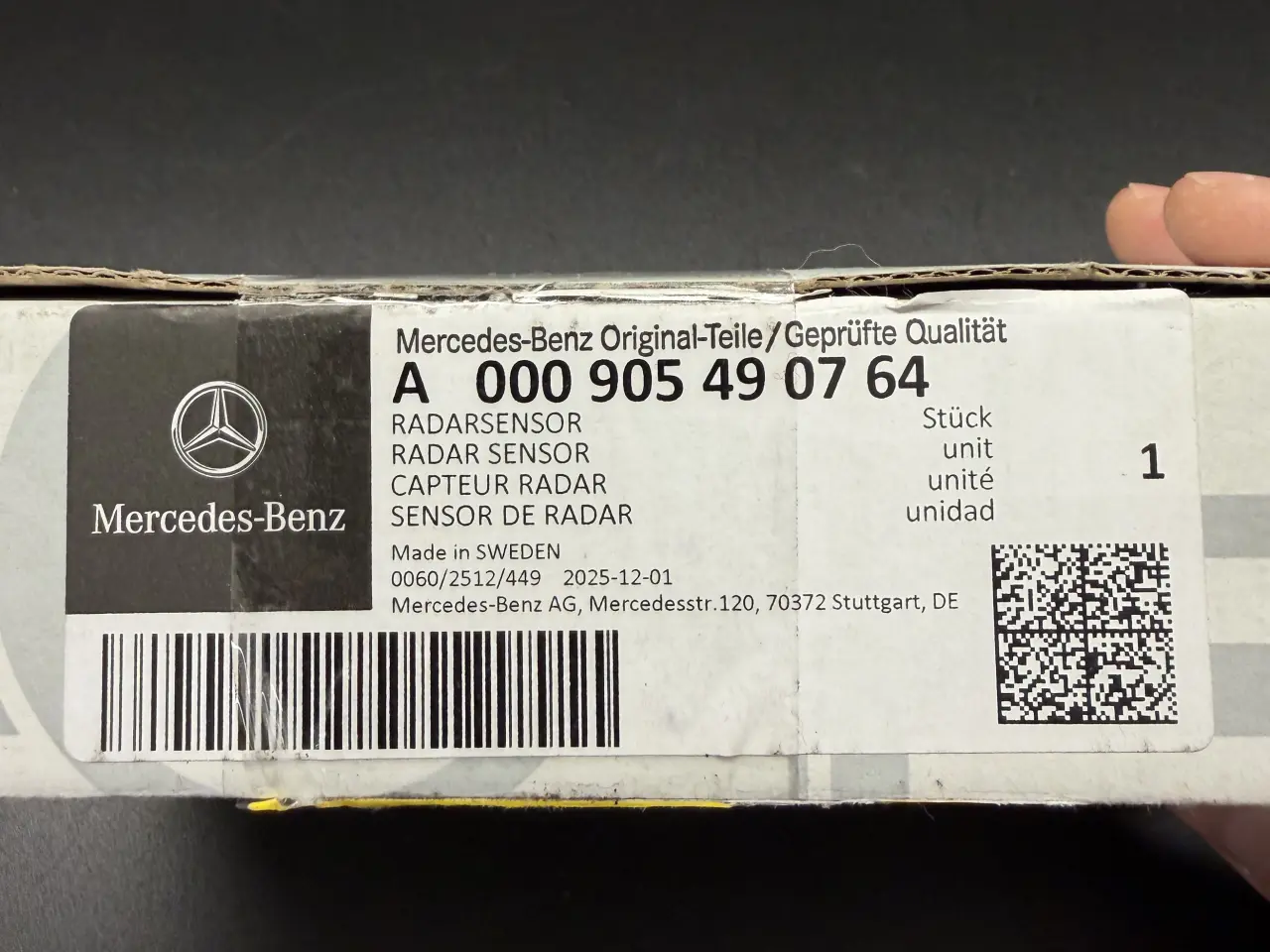 Billede 1 - Radarsensor Mercedes