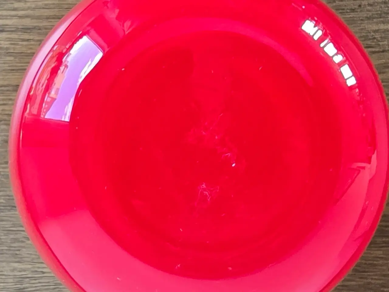 Billede 4 - Rød vase af glas