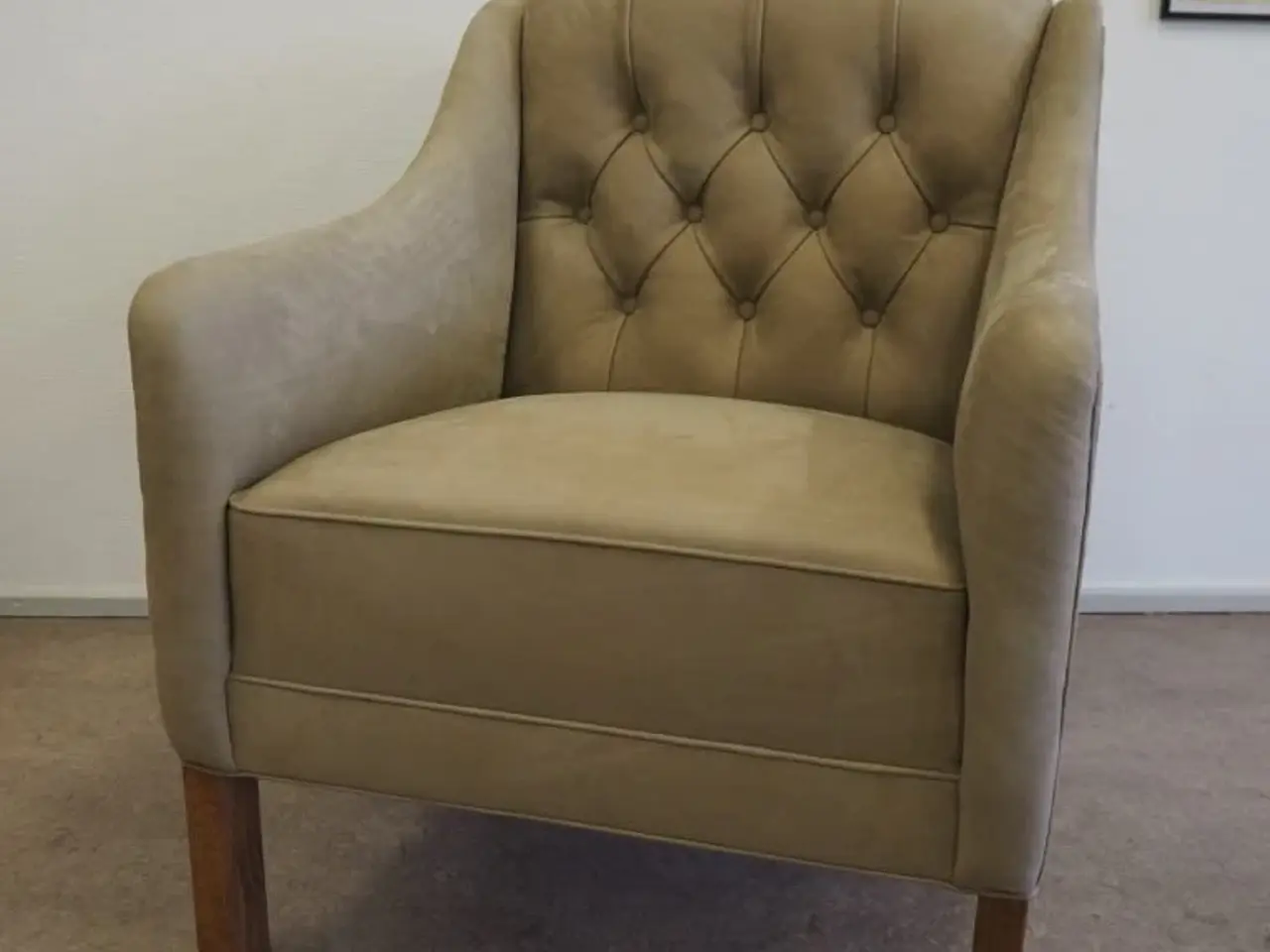 Billede 1 - Lounge stol i nubuck læder