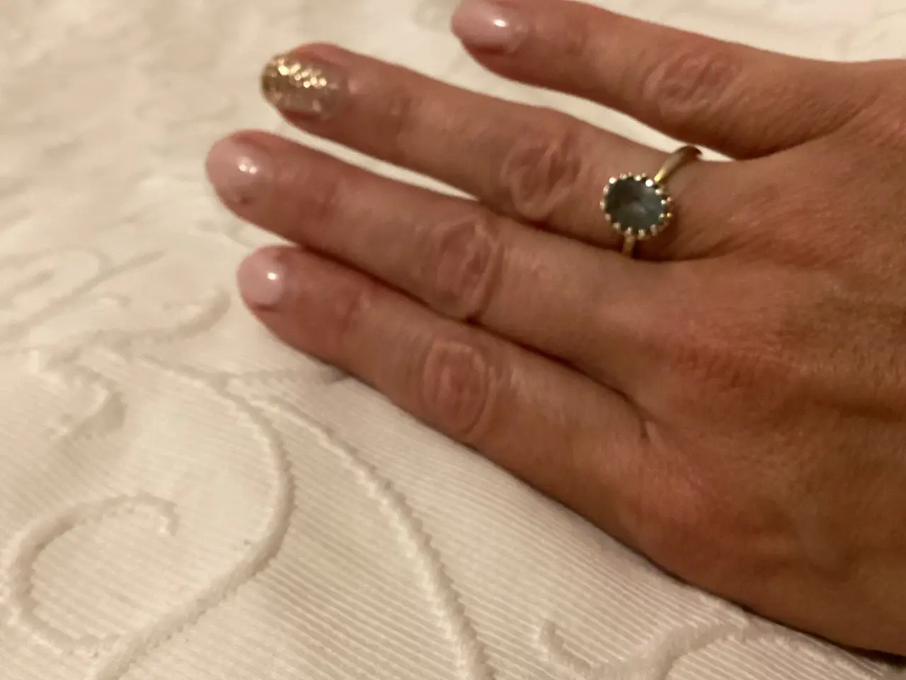 Billede 1 - Carre, blue topaz ring
