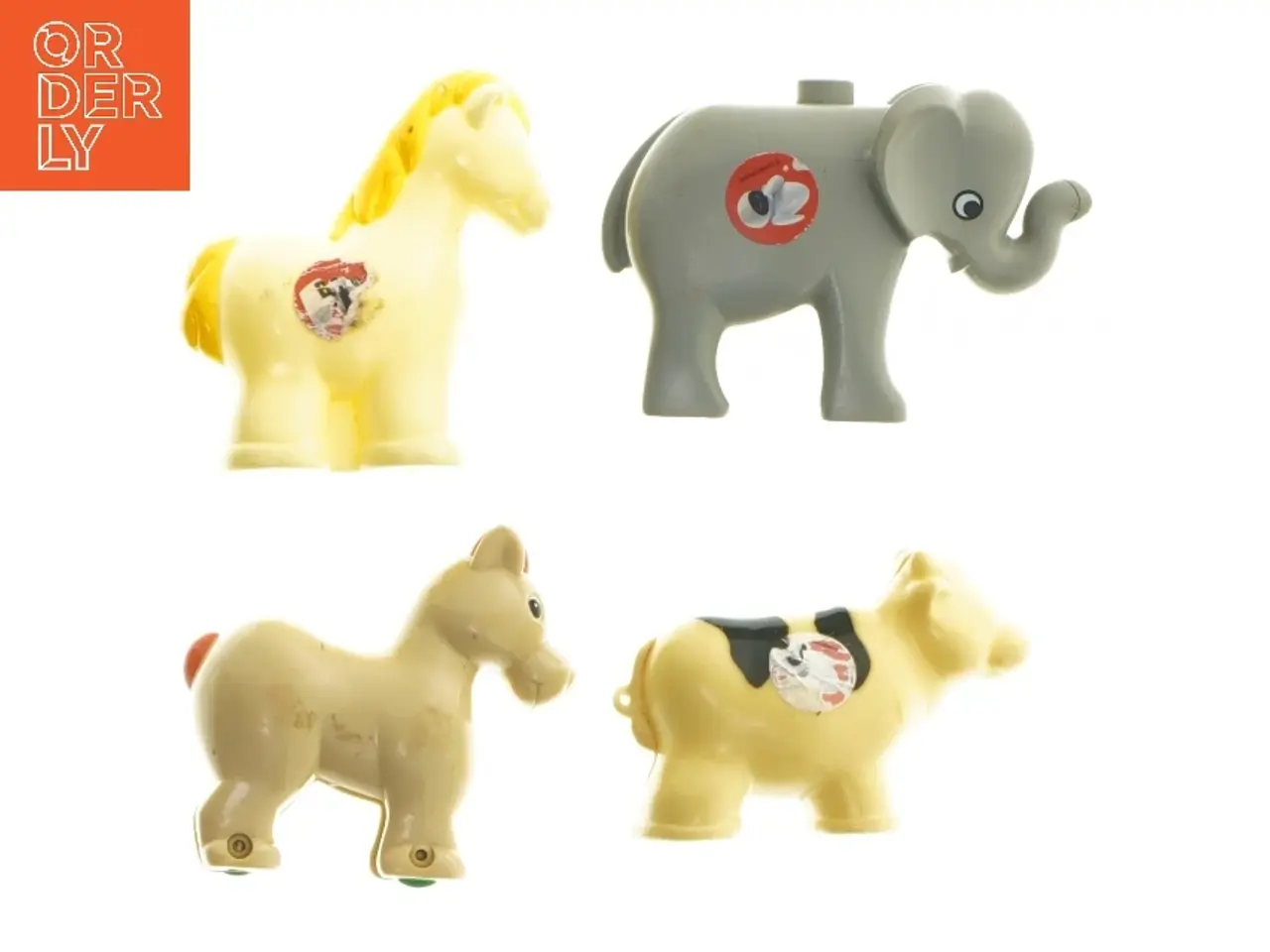 Billede 1 - Plastikdyrefigurer med hjul (str. ca. 7 cm)