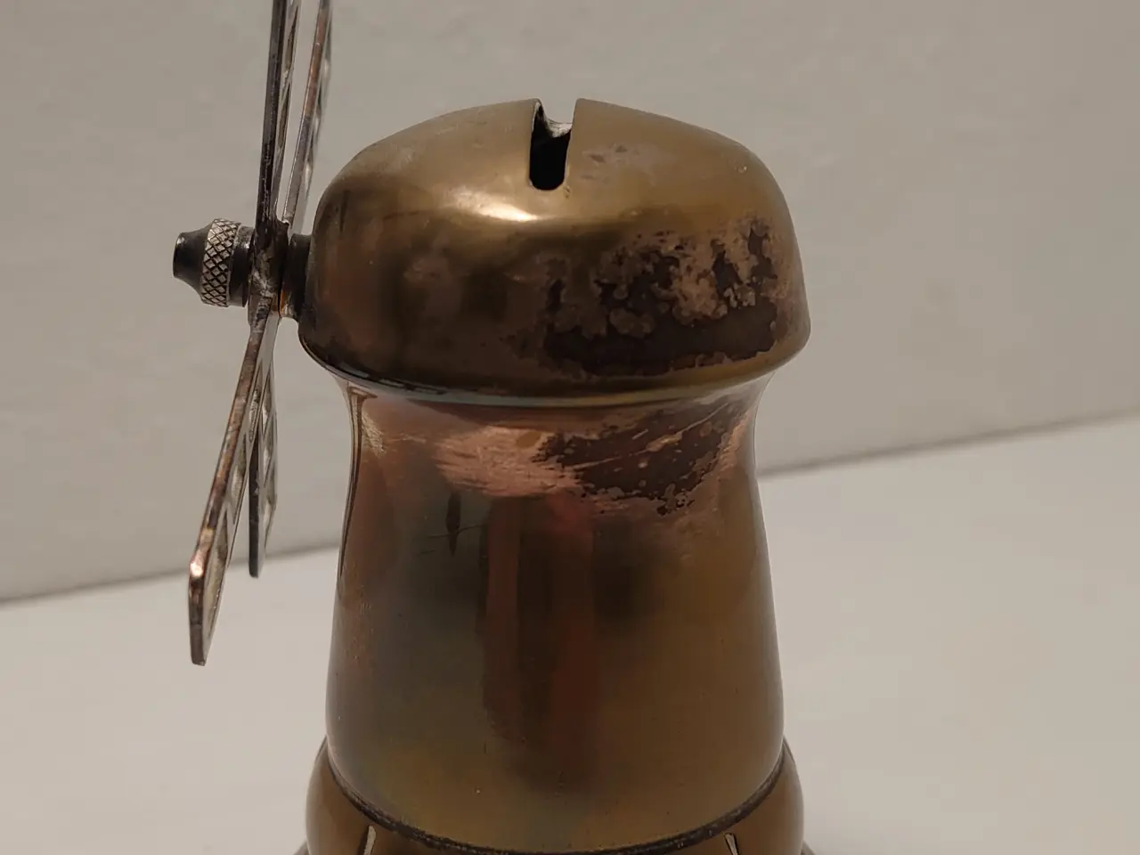Billede 2 - Forsølvet sparebøsse/mølle mrk. D.F.A. Ca 1960