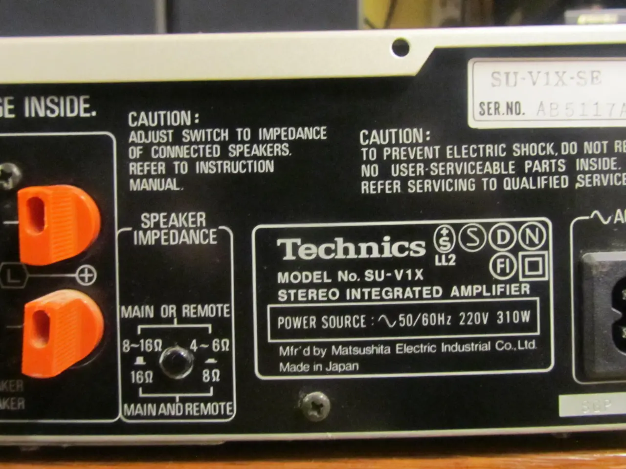 Billede 5 - TECHNICS SU-V1X 2X40W RMS