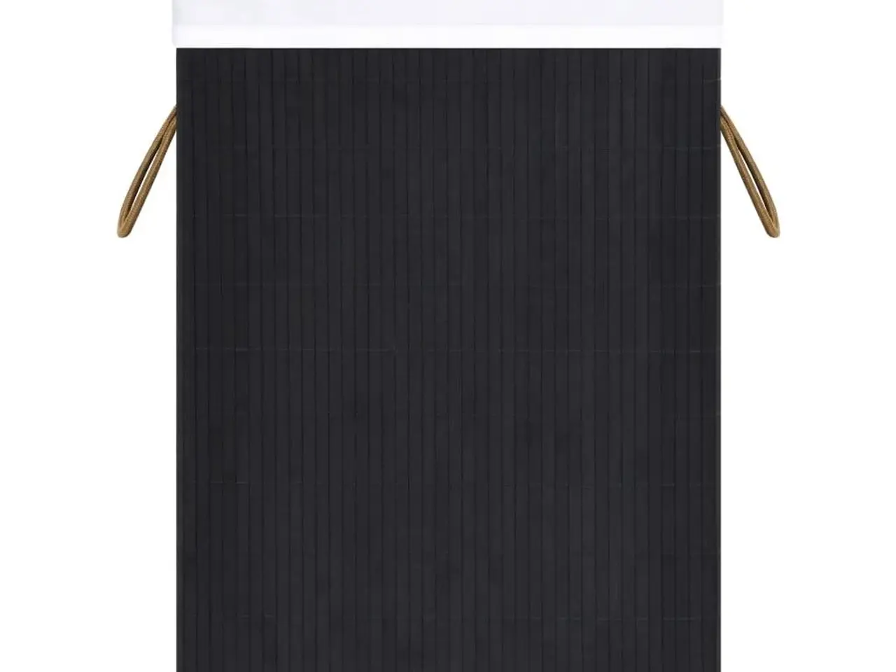 Billede 4 - Vasketøjskurv i bambus - 1 rum, sort, 40 × 30 × 60 cm