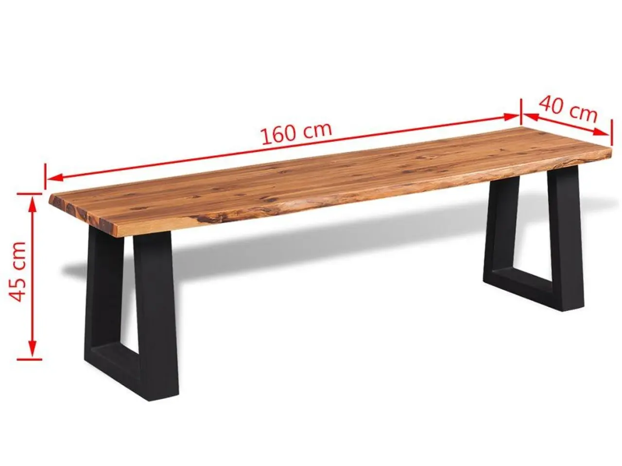 Billede 6 - Bænk i massivt akacietræ - 160 cm