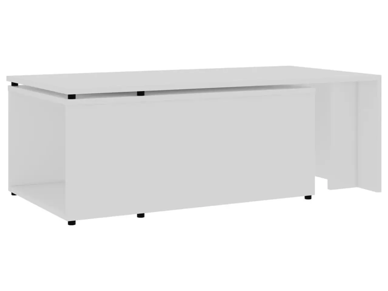Billede 5 - Sofabord i hvidt konstrueret træ - 150 × 50 × 35 cm