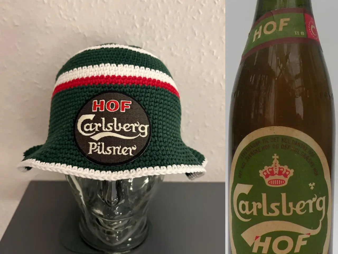 Billede 2 - Hæklet Carlsberg HOF bøllehat