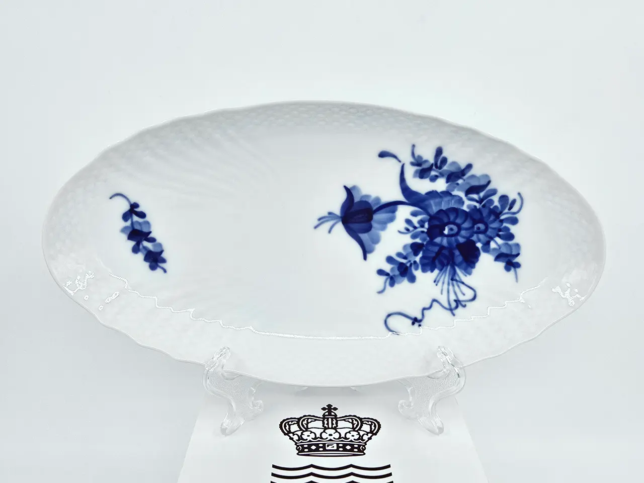 Billede 1 - Blå Blomst Svejfet Oval Asiet nr. 10-1689. sortering 1