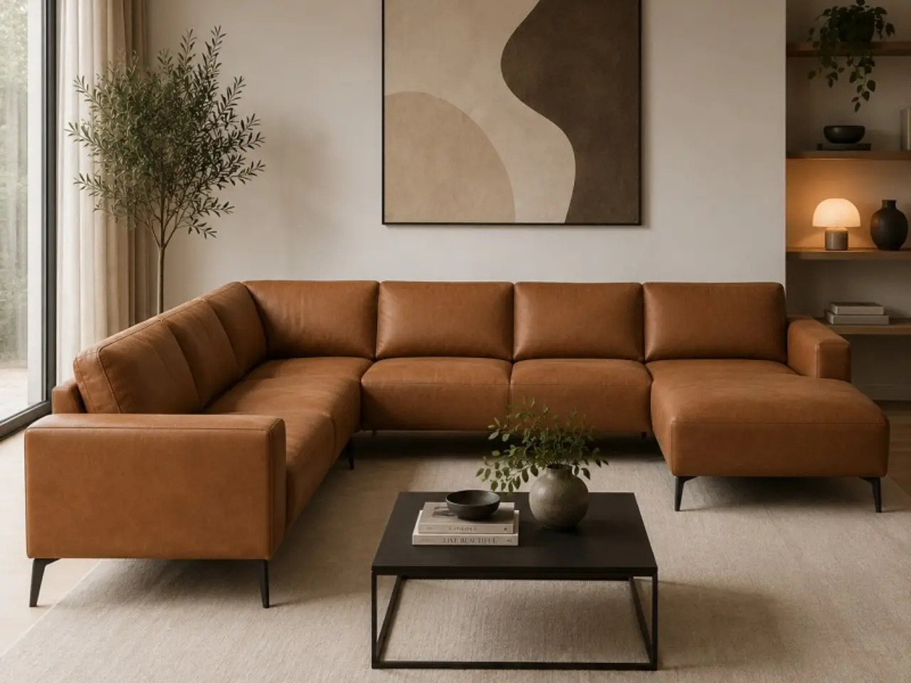 Billede 3 - Hjort Knudsen Copenhagen Læderhjørnesofa Højrevendt