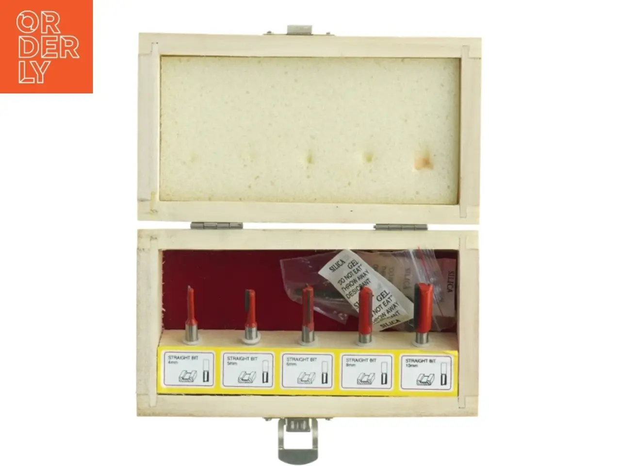Billede 1 - Træ routerbit-sæt i kasse (str. 16,5 x 10 x 5 cm) til overfræser