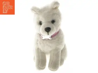 Hvid plysbamse hund fra Our Generation (str. 19 cm)