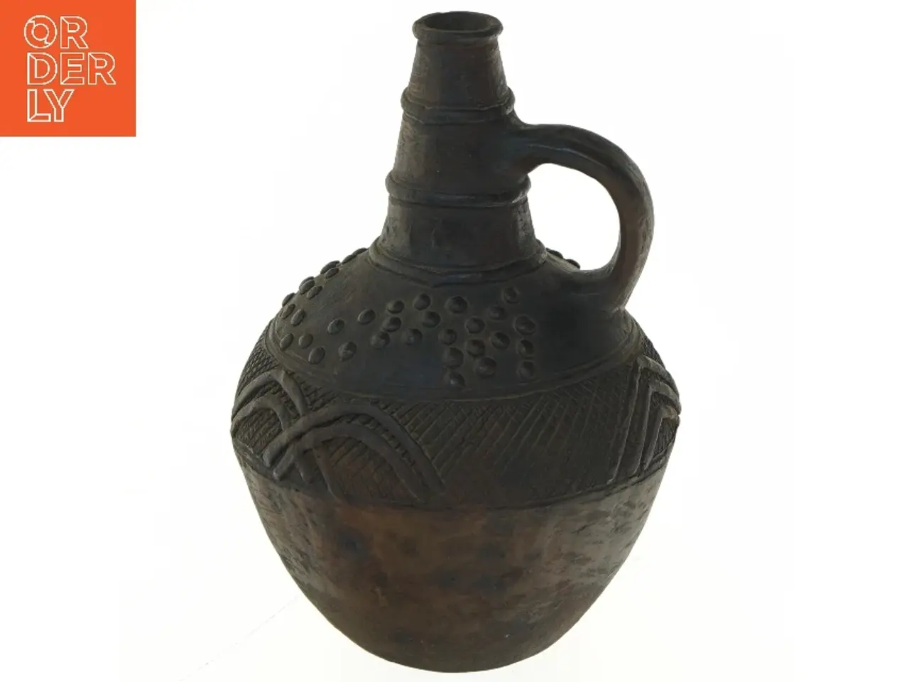 Billede 1 - Antik dekoreret vase 18,5 cm (str. 18,5 cm)