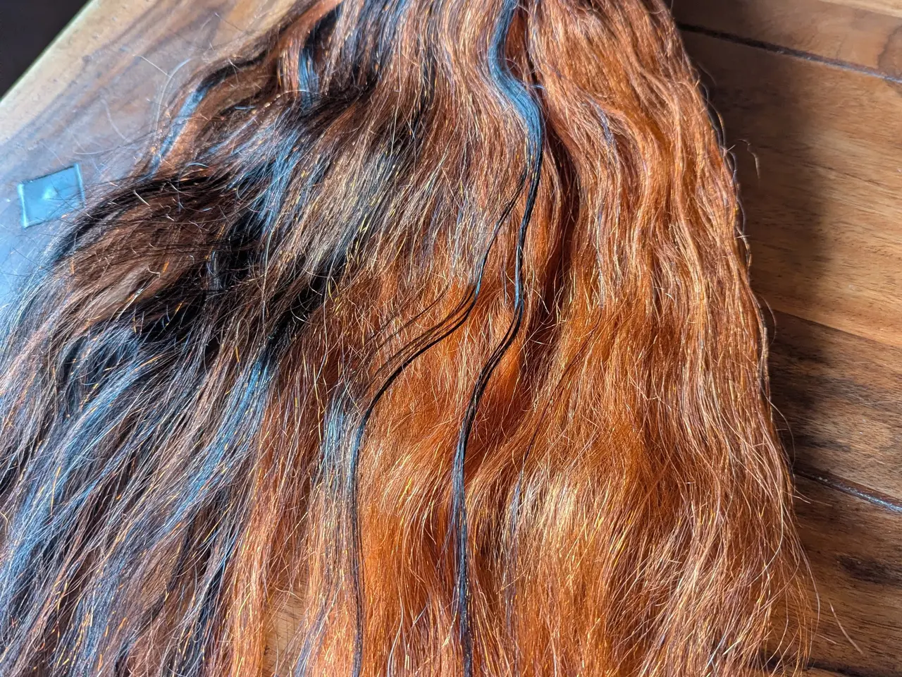 Billede 15 - Orangefarvet human extensions m/ reflekser 72 cm