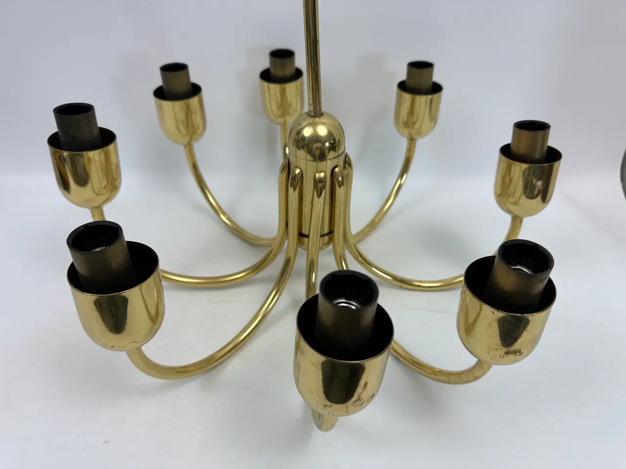 Billede 2 - Loftslampe / Lysekrone i messing (Kaiser Leuchten)