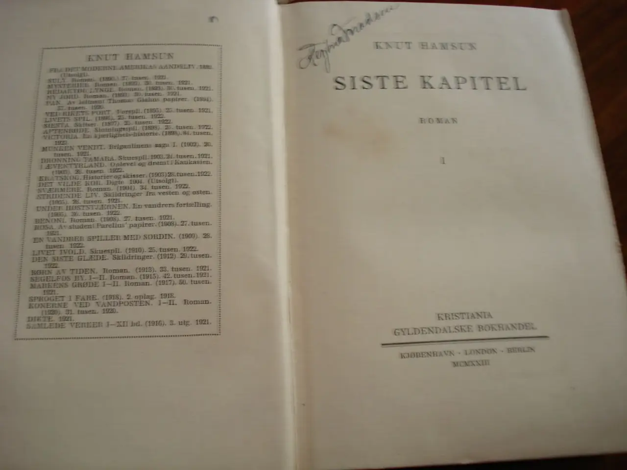 Billede 1 - Siste Kapitel