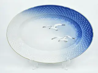 Mågestel Oval fad nr. 16 Med Guldkant 1 sortering