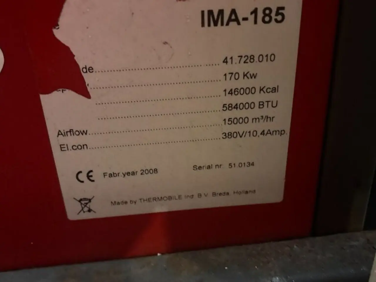 Billede 2 - Thermobile IMA-185 170Kw Varmekanon
