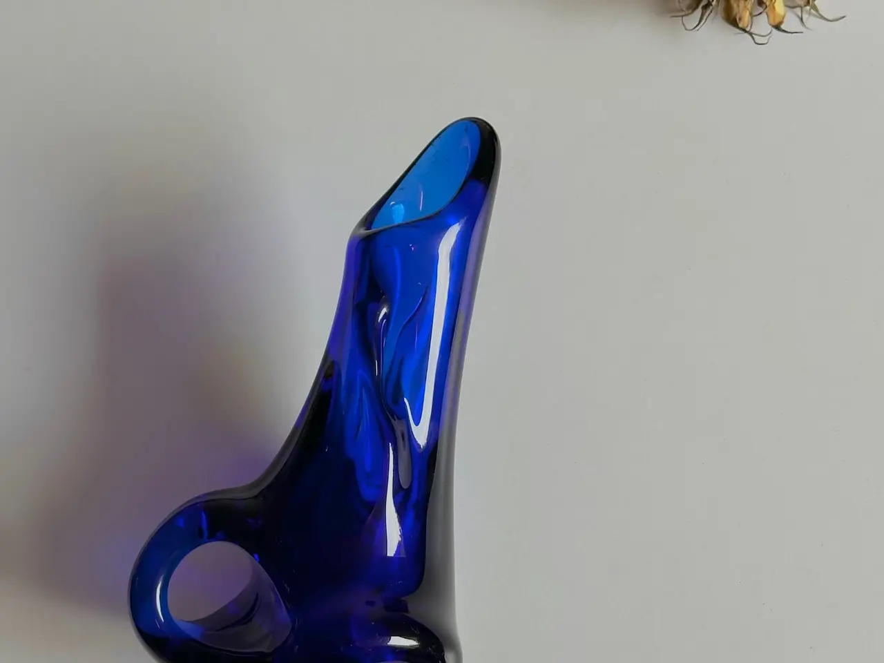 Billede 4 - Kunstvase, koboltblå