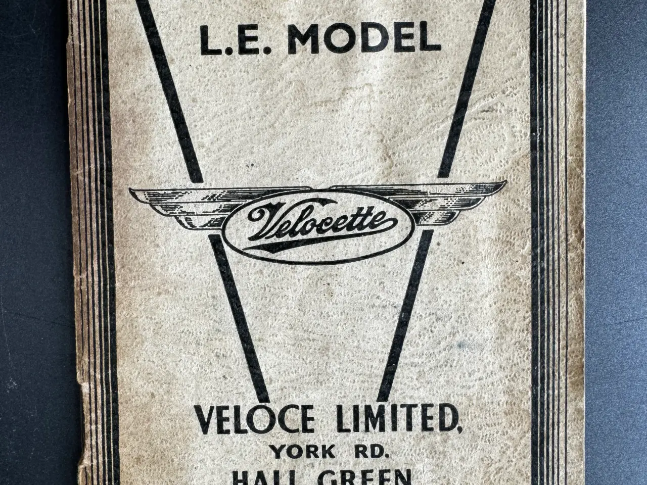 Billede 1 - 1953 - Velocette - OWNER'S HANDBOOK for L.E. MODEL