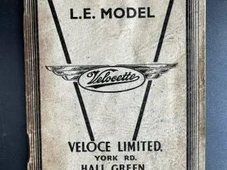 1953 - Velocette - OWNER'S HANDBOOK for L.E. MODEL