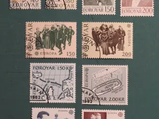 FÆRØERNE - Europafrimærker 1979 - 1988