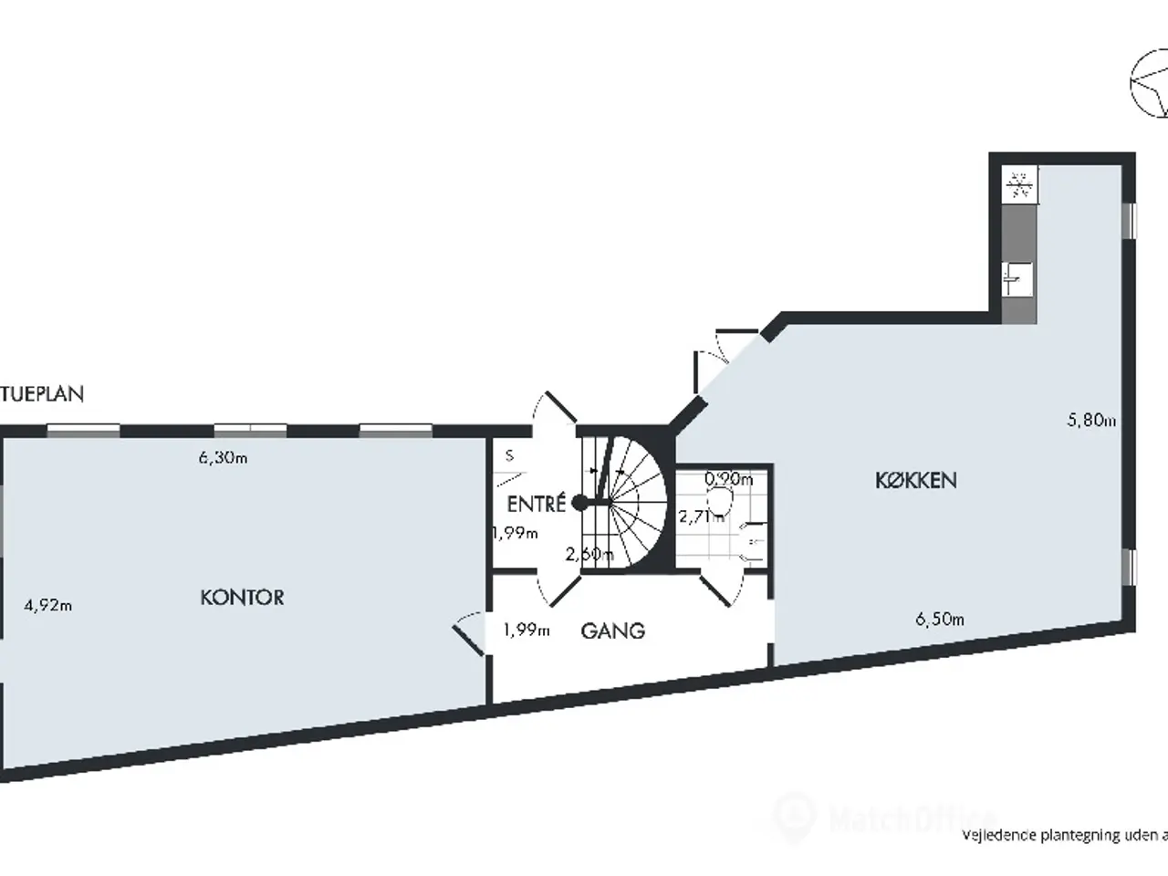 Billede 6 - Kontorlejemål i stueplan – Olof Palmes Gade 5B. Østerbro