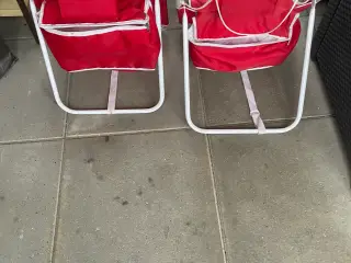 Strand stole campingstole 2 stk. røde