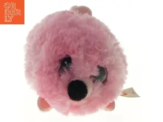 Rosa plys bamse fra Ty (str. 10 cm)
