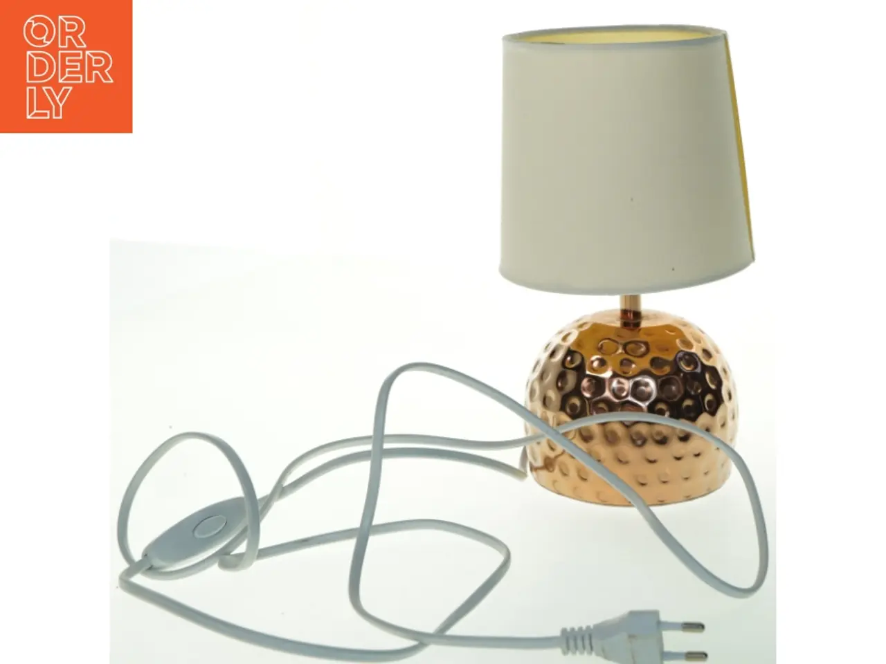 Billede 1 - Bordlampe i kobberfarve (str. 26 cm)