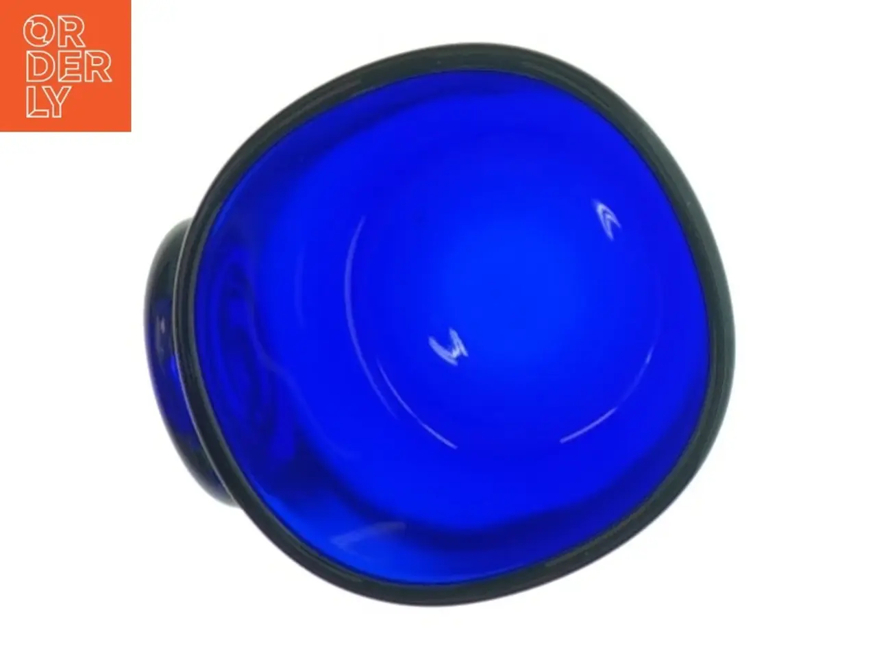 Billede 3 - Blåt glas (str. H 5,5 cm, ø 6,5 cm)